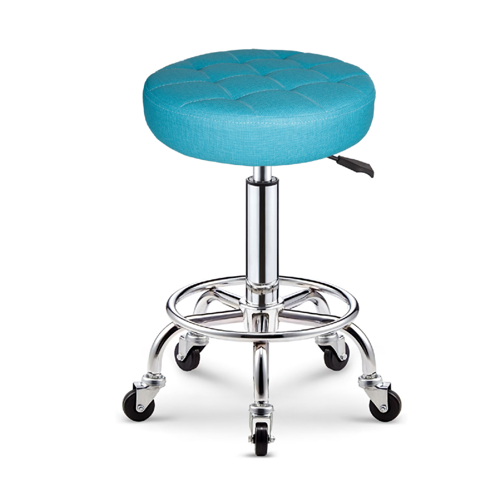 Foto 1 | Silla Giratoria de Piel Sintética Ilios Innova Ruedas Azul Brillante