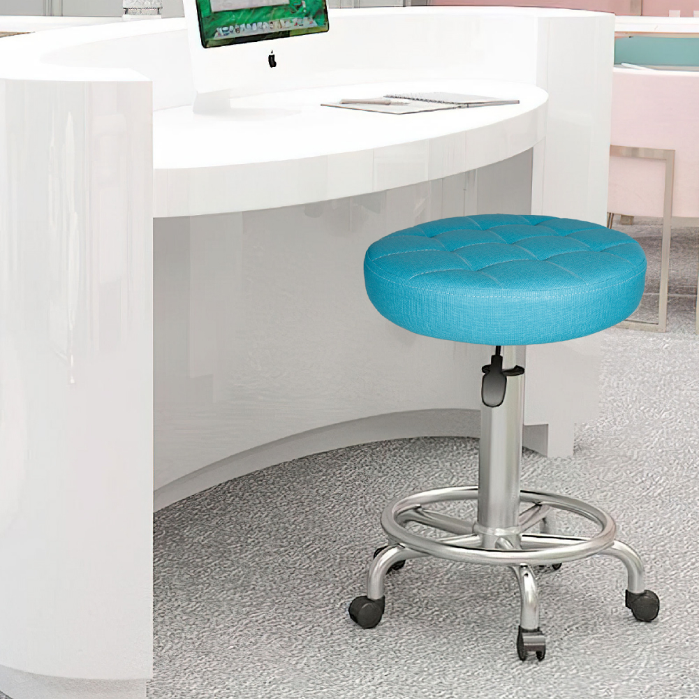 Foto 4 pulgar | Silla Giratoria de Piel Sintética Ilios Innova Ruedas Azul Brillante