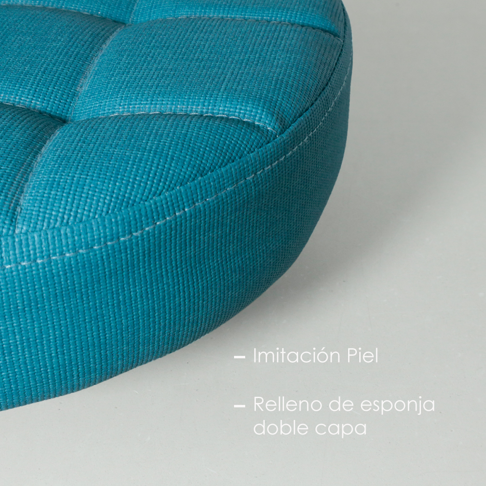 Foto 5 | Silla Giratoria de Piel Sintética Ilios Innova Ruedas Azul Brillante