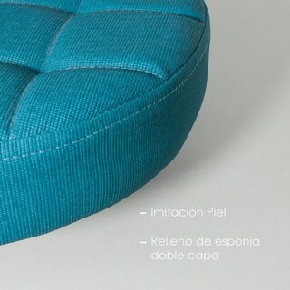 Foto 5 | Silla Giratoria de Piel Sintética Ilios Innova Ruedas Azul Brillante