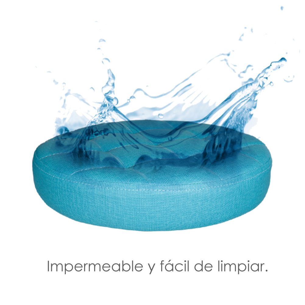 Foto 7 pulgar | Silla Giratoria de Piel Sintética Ilios Innova Ruedas Azul Brillante