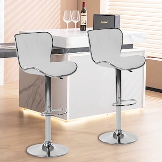 Foto 6 | Bancos Homemake Blancos 2 Piezas
