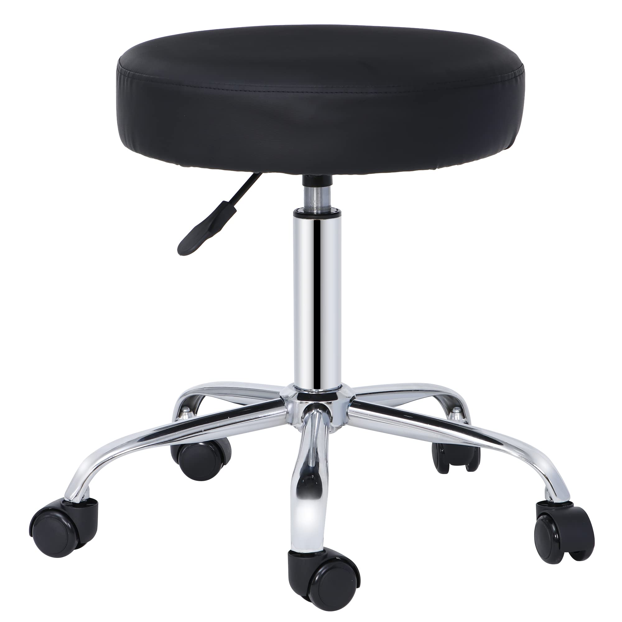 Taburete Enrollable Zeny, Ajustable, Para Salón Y Spa, Con Ruedas, Color Negro - Venta Internacional. $1,900
