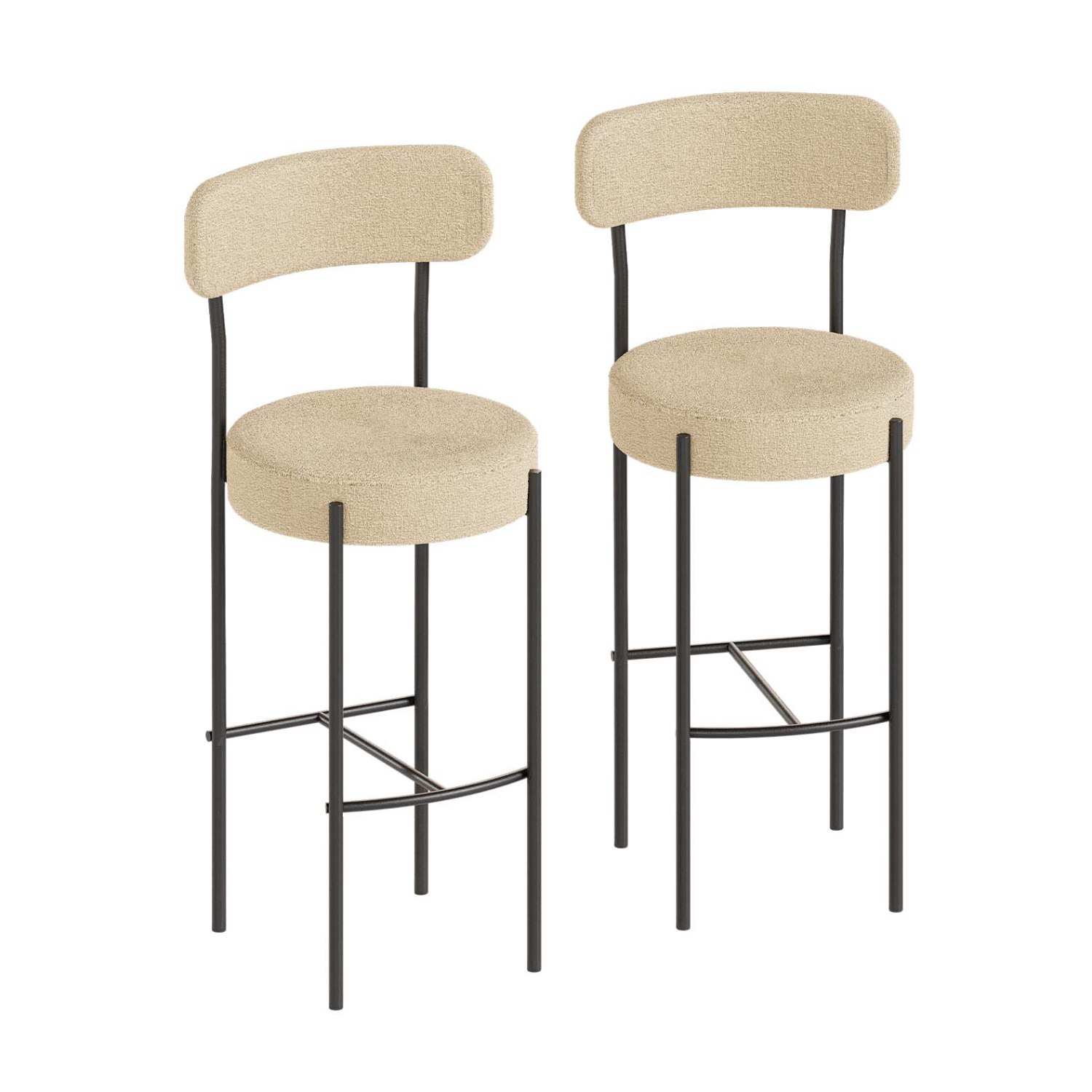 Set De 2 Bancos Mubson. Sillas Altas Luma