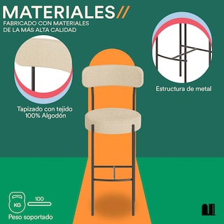 Foto 3 | Set De 2 Bancos Mubson. Sillas Altas Luma
