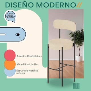Foto 4 | Set De 2 Bancos Mubson. Sillas Altas Luma