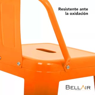 Foto 5 | 4 Bancos Altos Con Respaldo Silla Tolix Vintage Bellair