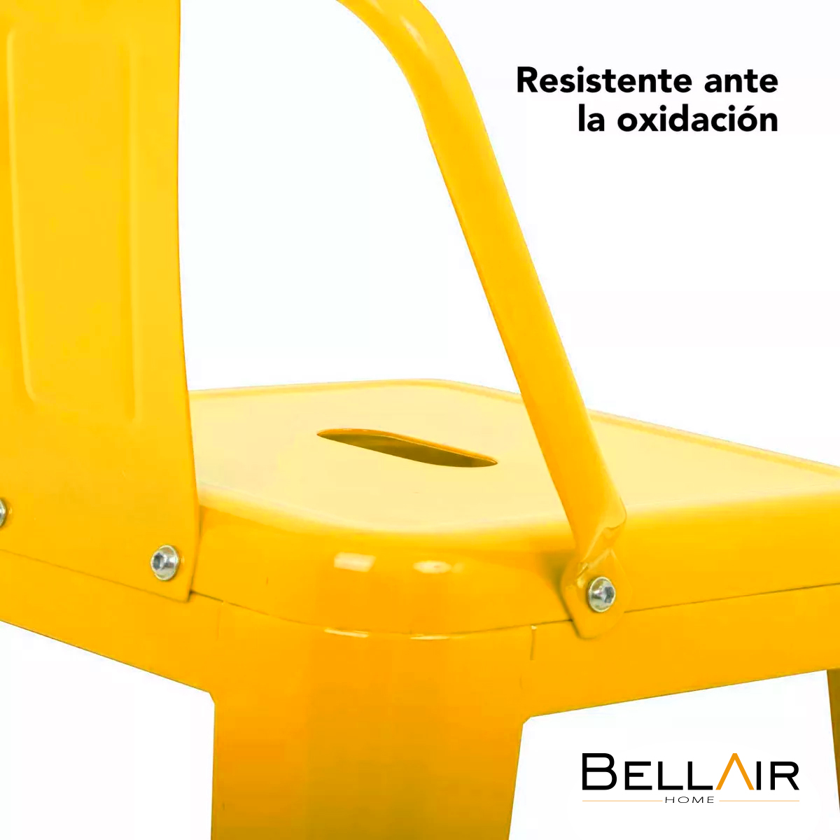 Foto 6 pulgar | 4 Bancos Altos Con Respaldo Silla Tolix Vintage Bellair