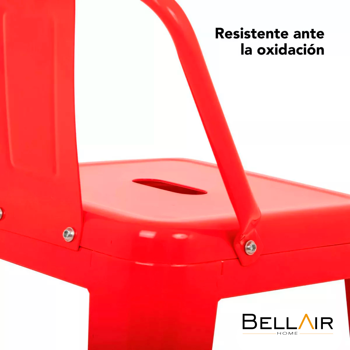 Foto 6 pulgar | 4 Bancos Altos Con Respaldo Silla Tolix Vintage Bellair