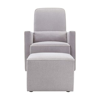 Foto 4 | Planeador Giratorio Con Reposapiés Davinci, Tapizado En Color Oliva, Gris - Venta Internacional.