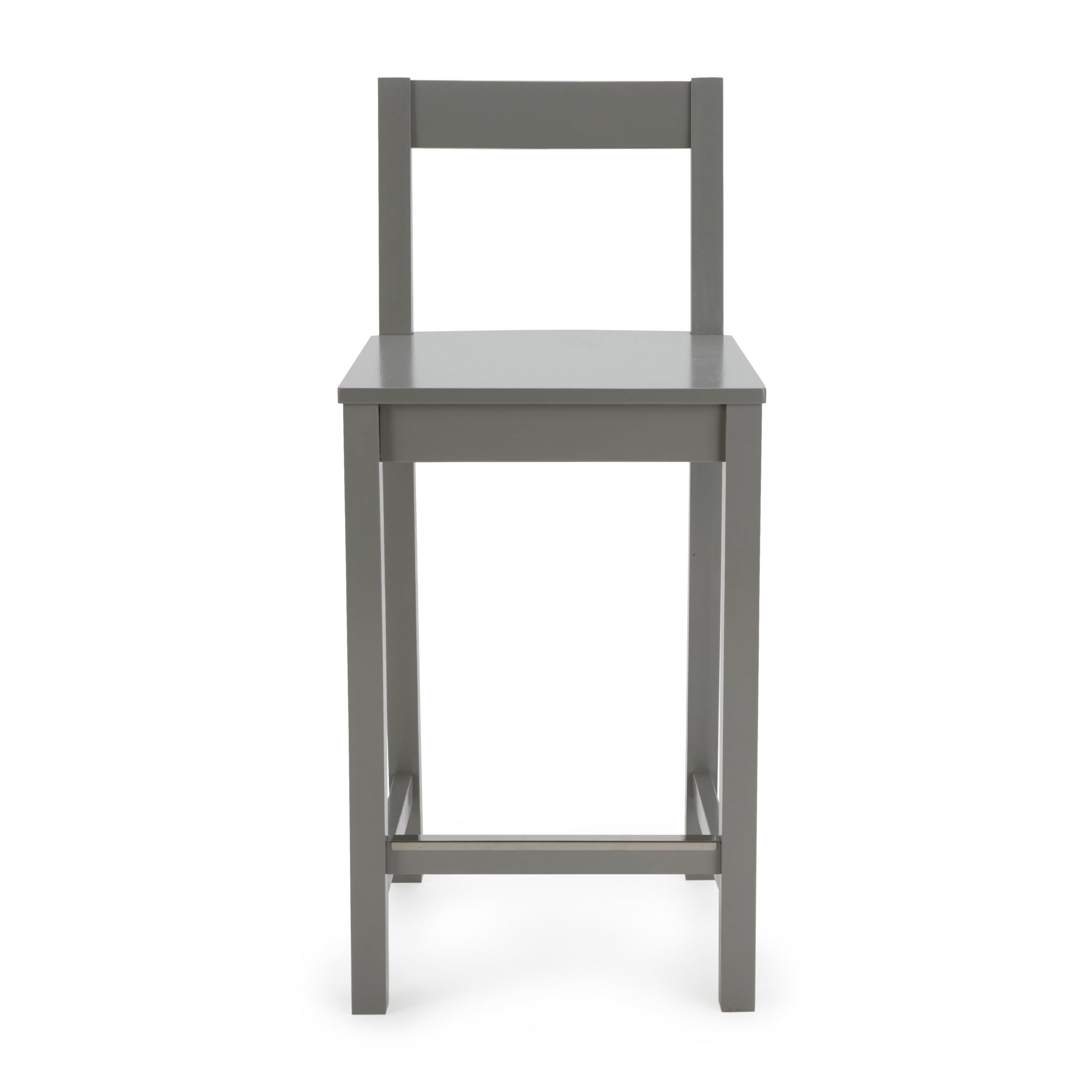 Foto 5 pulgar | Taburete De Bar Amazon Basics De Madera Con Respaldo Gris, Juego De 2 - Venta Internacional.