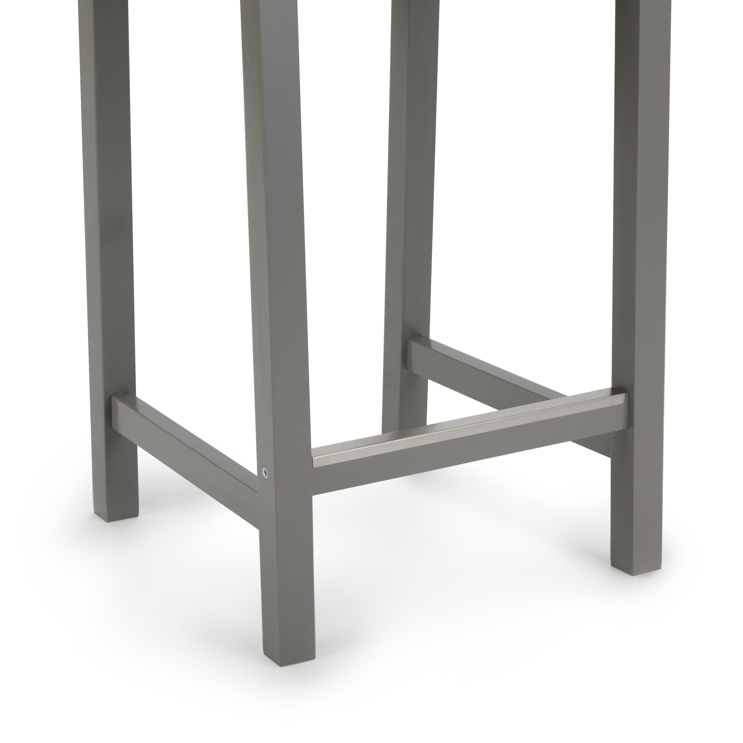 Foto 7 pulgar | Taburete De Bar Amazon Basics De Madera Con Respaldo Gris, Juego De 2 - Venta Internacional.