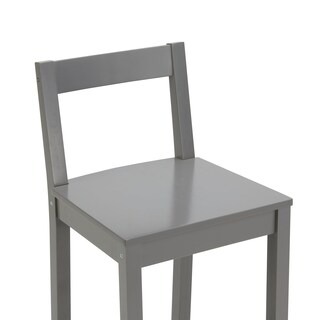 Foto 7 | Taburete De Bar Amazon Basics De Madera Con Respaldo Gris, Juego De 2 - Venta Internacional.