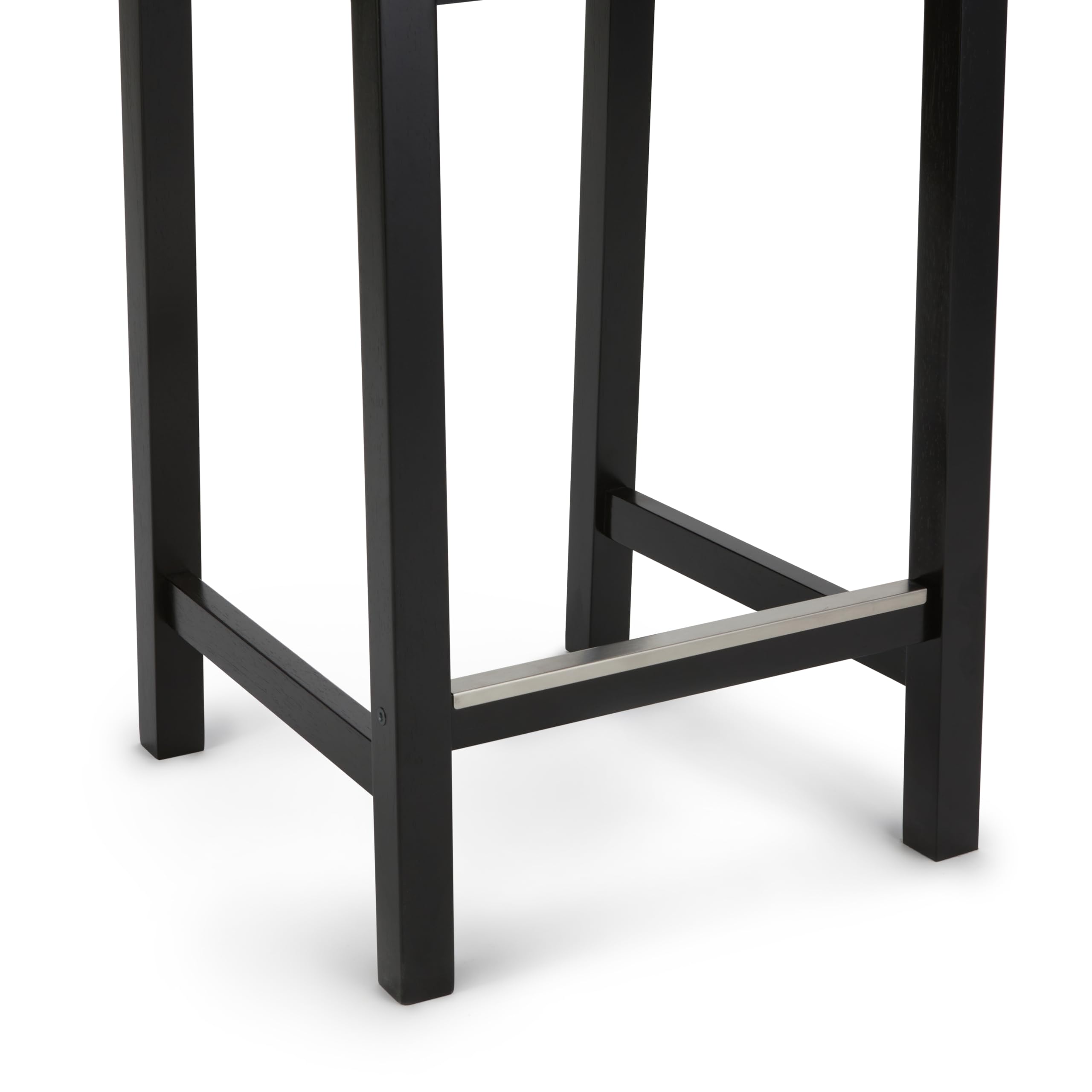 Foto 5 pulgar | Taburete De Bar Amazon Basics De Madera Con Respaldo Negro, Juego De 2 - Venta Internacional.
