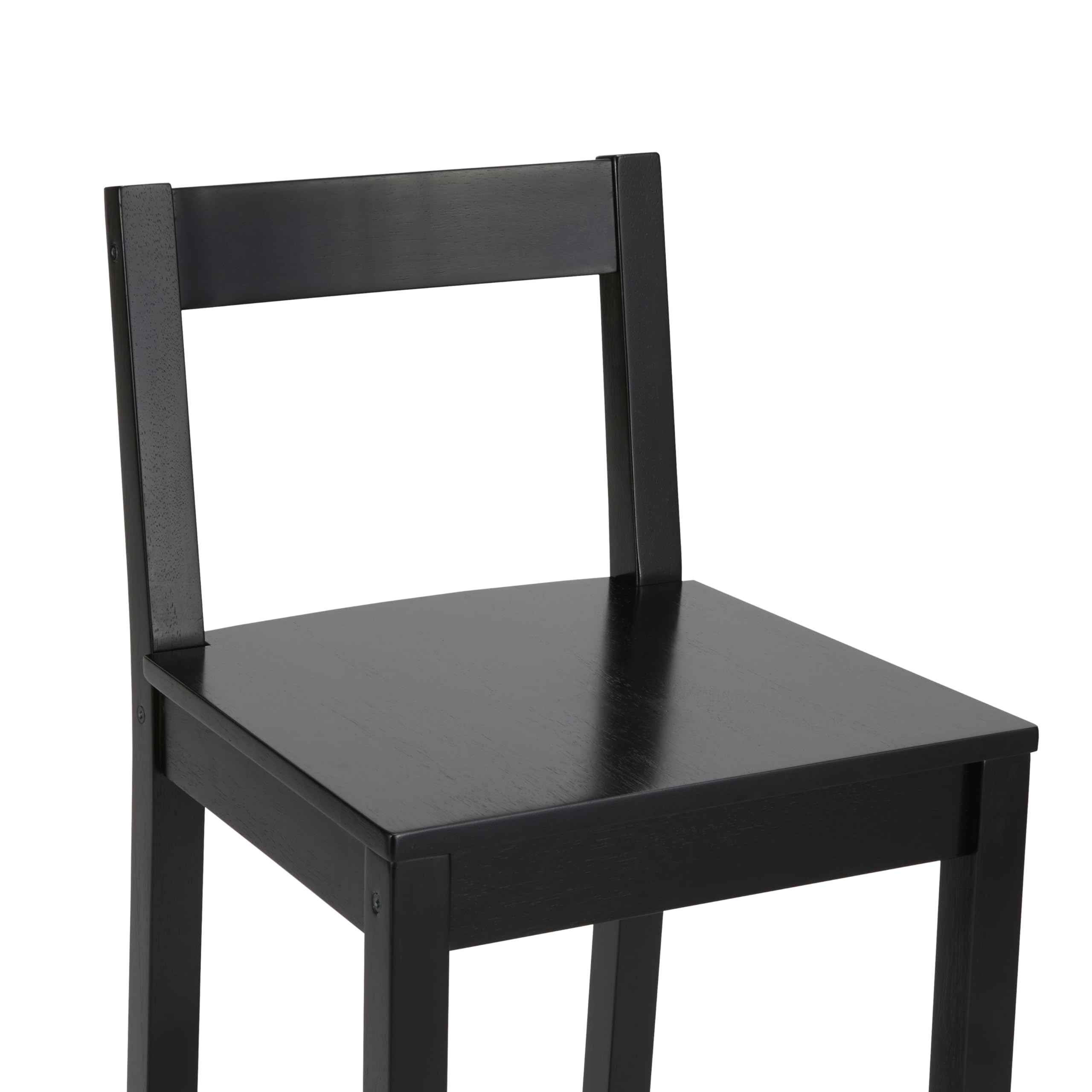 Foto 6 pulgar | Taburete De Bar Amazon Basics De Madera Con Respaldo Negro, Juego De 2 - Venta Internacional.