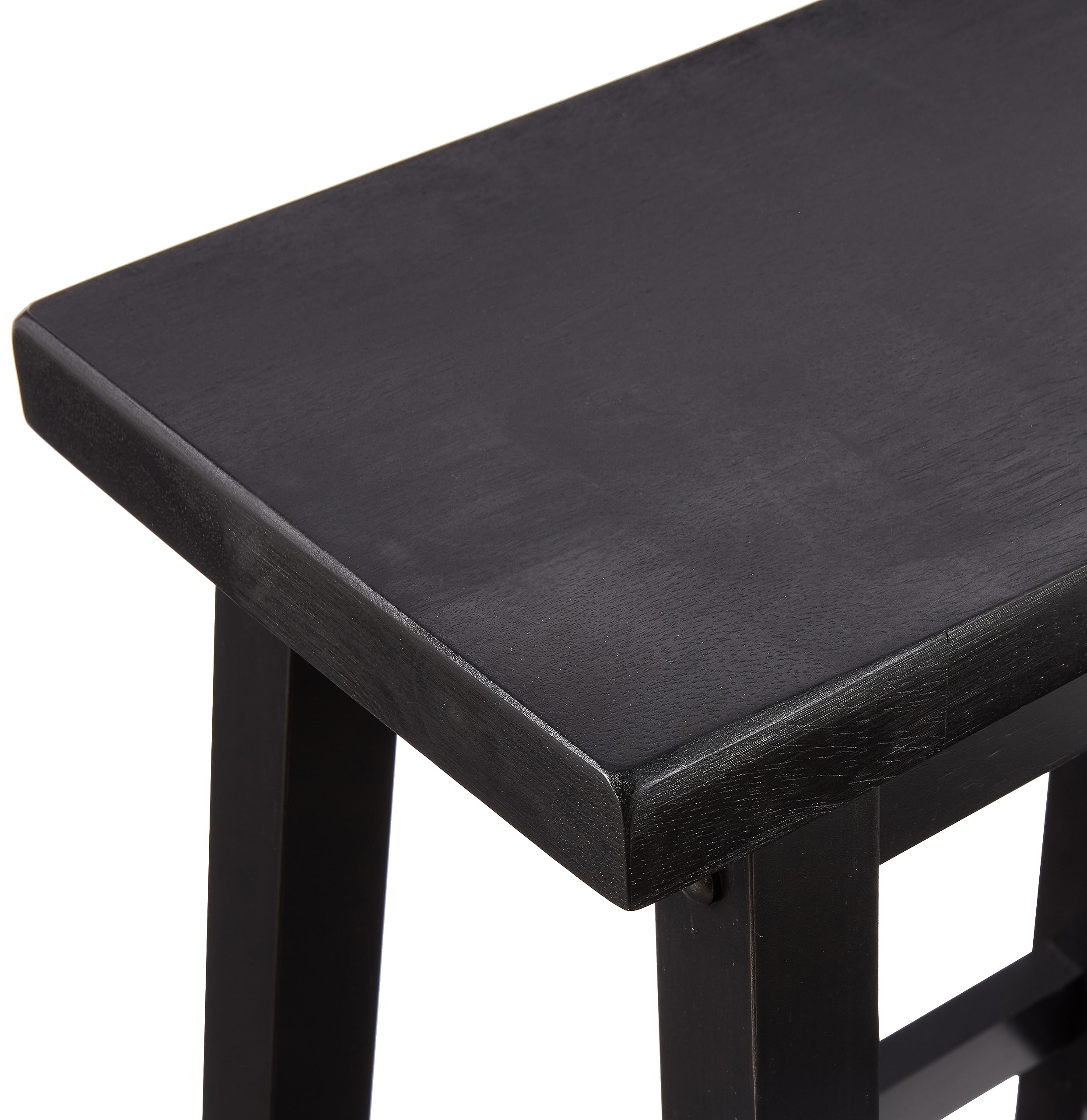 Foto 4 pulgar | Taburete Amazon Basics De Madera Maciza Con Asiento De 29 Pulgadas, Negro - Venta Internacional.