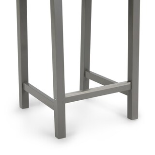 Foto 6 | Taburete De Bar Amazon Basics De Madera Con Respaldo Gris - Venta Internacional.