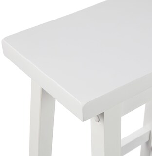 Foto 3 | Taburete Amazon Basics De Madera Maciza Con Asiento De Madera Maciza, Color Blanco, Juego De 2 - Venta Internacional.