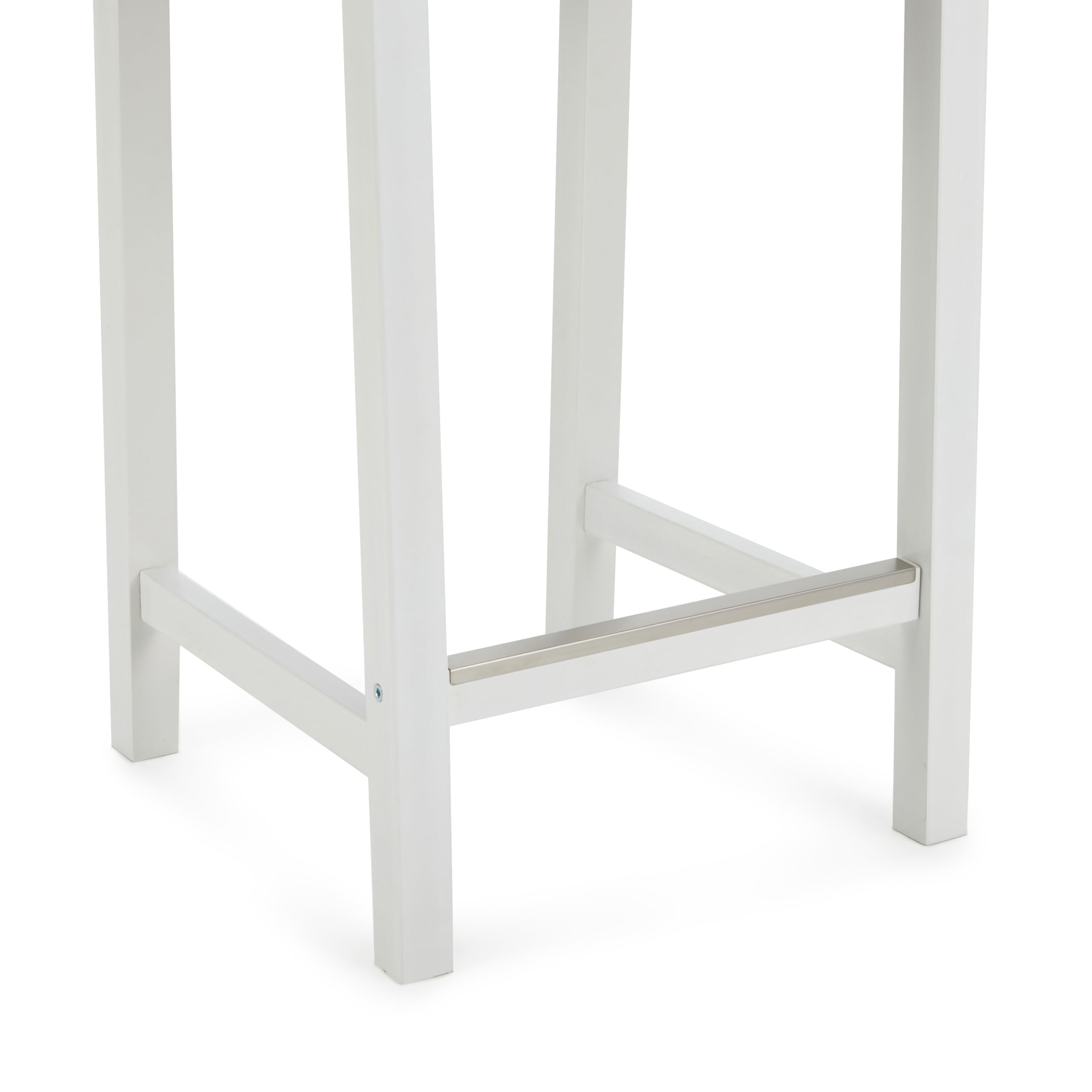 Foto 5 pulgar | Taburete De Bar Amazon Basics De Madera Con Respaldo Blanco, Juego De 2 - Venta Internacional.