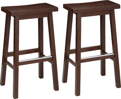 Foto 1 | Taburete Amazon Basics De Madera Maciza Con Asiento De 29 Pulgadas, Paquete De 2 - Venta Internacional.