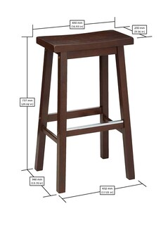 Foto 5 | Taburete Amazon Basics De Madera Maciza Con Asiento De 29 Pulgadas, Paquete De 2 - Venta Internacional.
