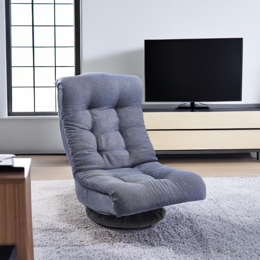 Foto 6 pulgar | Sillón Amazon Basics Giratorio De Espuma Con Reposacabezas, Color Azul - Venta Internacional.