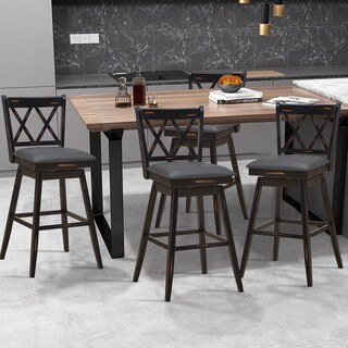 Foto 3 | Taburete De Bar Costway Giratorio De 360°, 75 Cm De Altura, Juego De 2 - Venta Internacional.