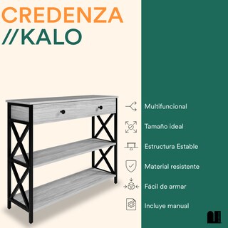 Foto 2 | Bufetera Mubson Kalo color Gris