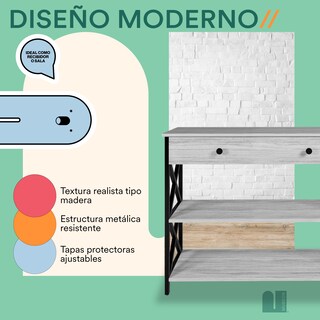 Foto 4 | Bufetera Mubson Kalo color Gris