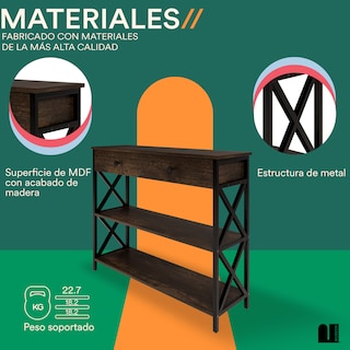 Foto 3 | Bufetera Mubson Kalo color Marrón con Triple Repisa
