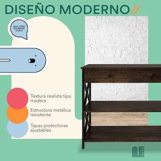 Foto 4 | Bufetera Mubson Kalo color Marrón con Triple Repisa
