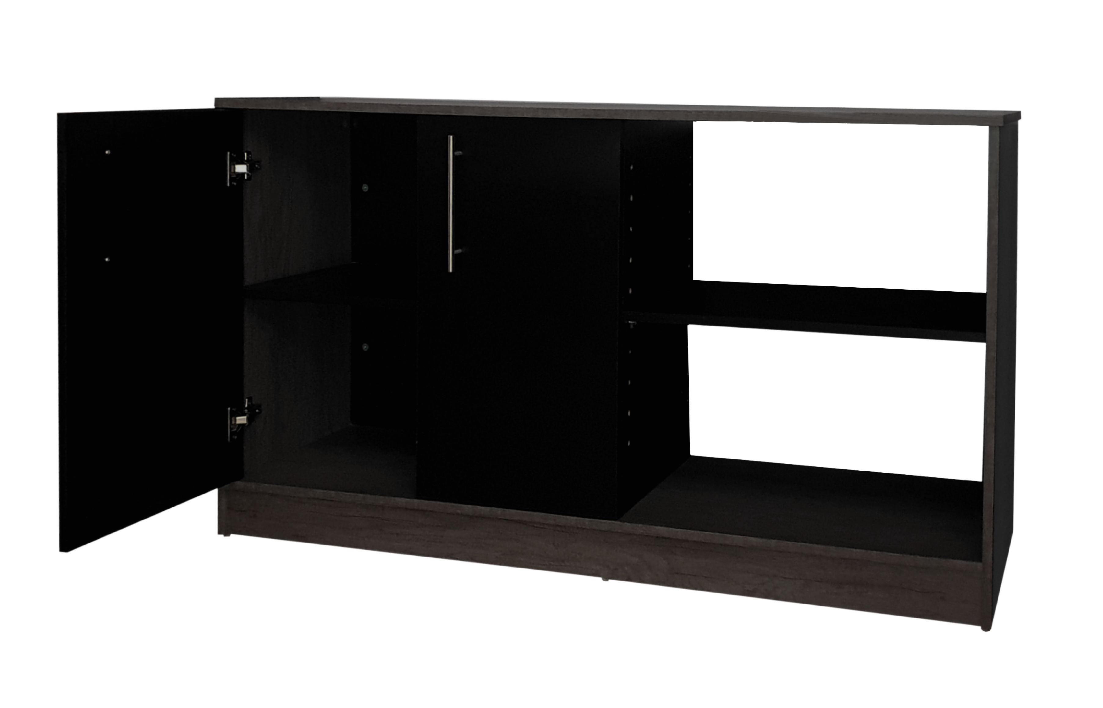 Foto 2 pulgar | Credenza Moderna Mueble para TV CRE-04-140X40 color Negro Minimalista de Lujo