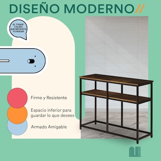 Foto 5 | Credenza Mubson con Triple Repisa color Café