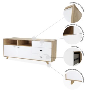 Foto 4 | Credenza Mundo In Castella Encino