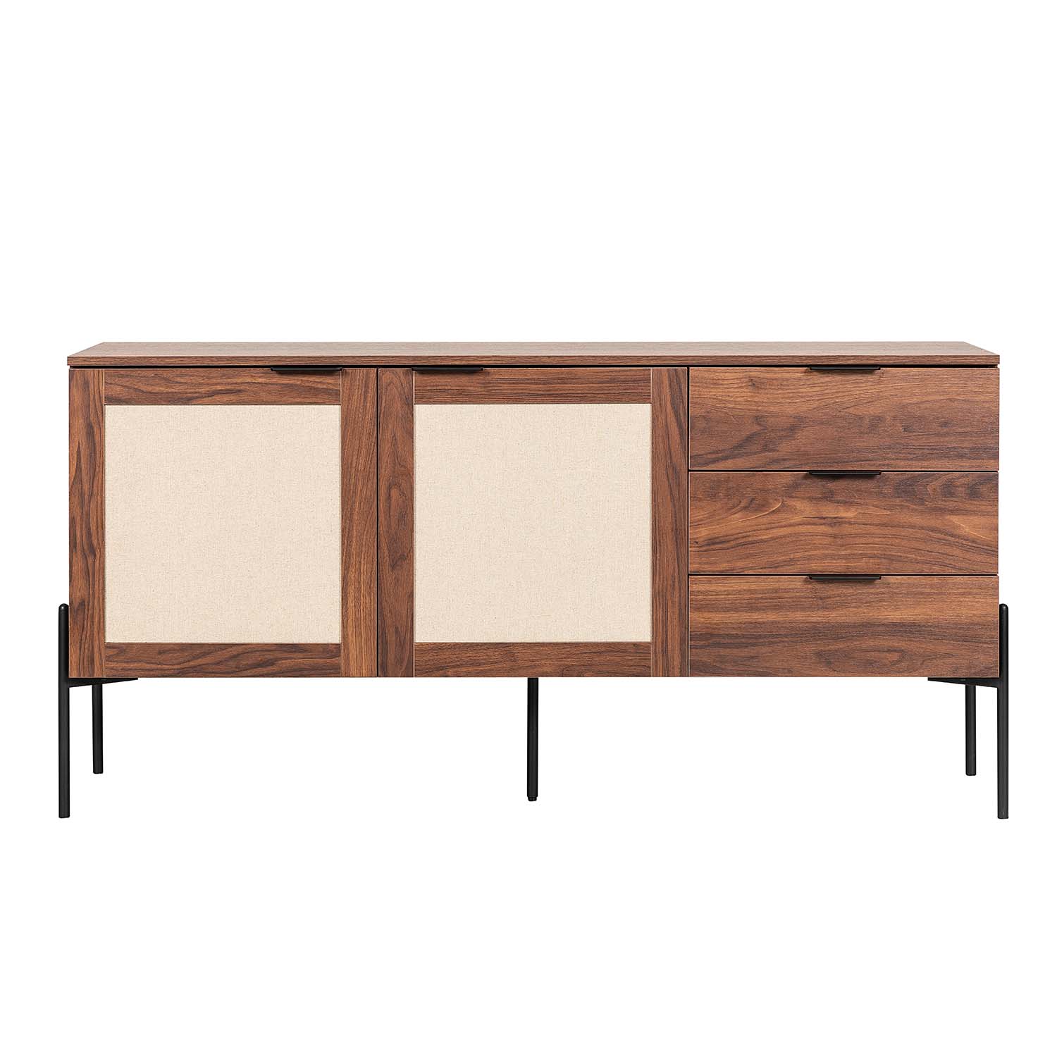 Foto 2 pulgar | Credenza de Madera Mundo In Imperia Negro Nogal