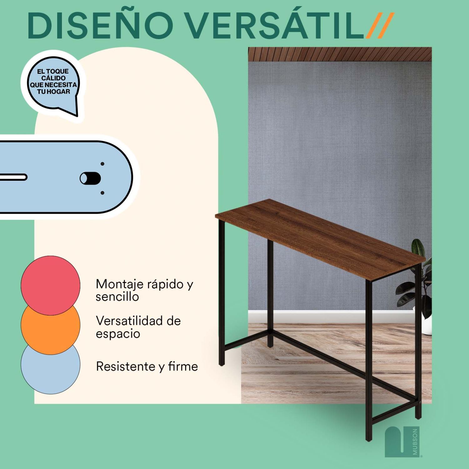 Foto 4 | Recibidor Mubson Muzan Marrón Mesa Decorativa para Sala o Recámara