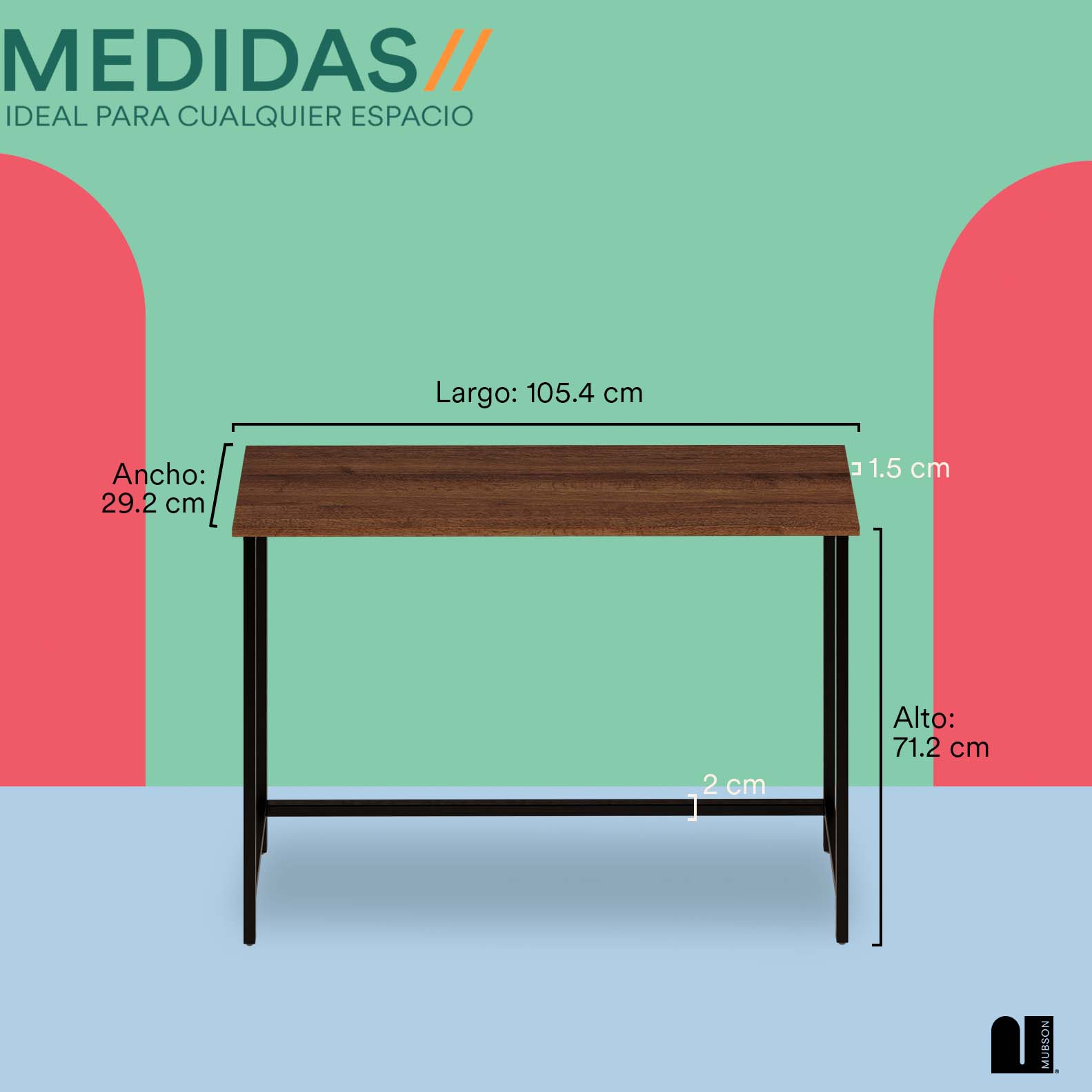 Foto 6 pulgar | Recibidor Mubson Muzan Marrón Mesa Decorativa para Sala o Recámara