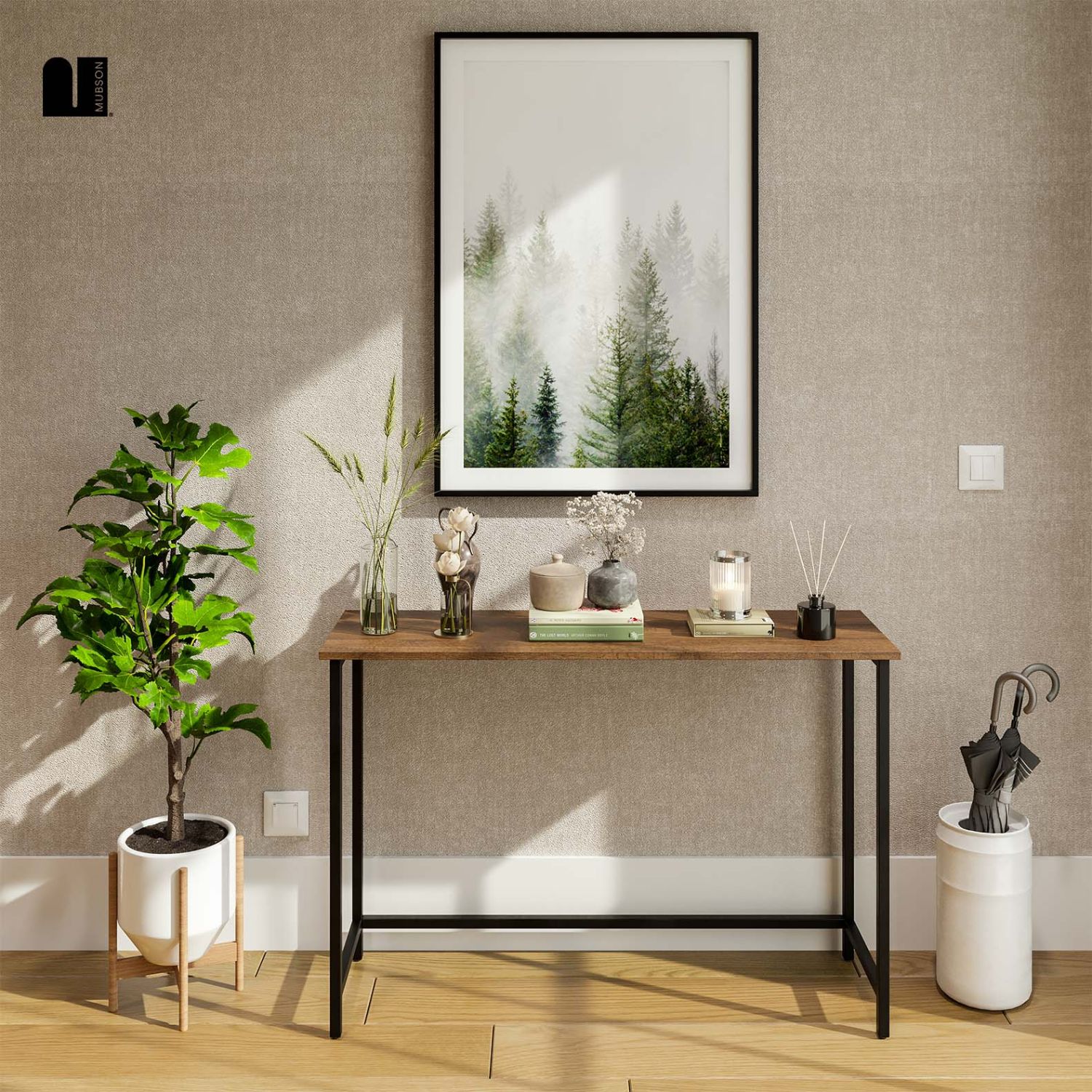 Foto 6 | Recibidor Mubson Muzan Marrón Mesa Decorativa para Sala o Recámara
