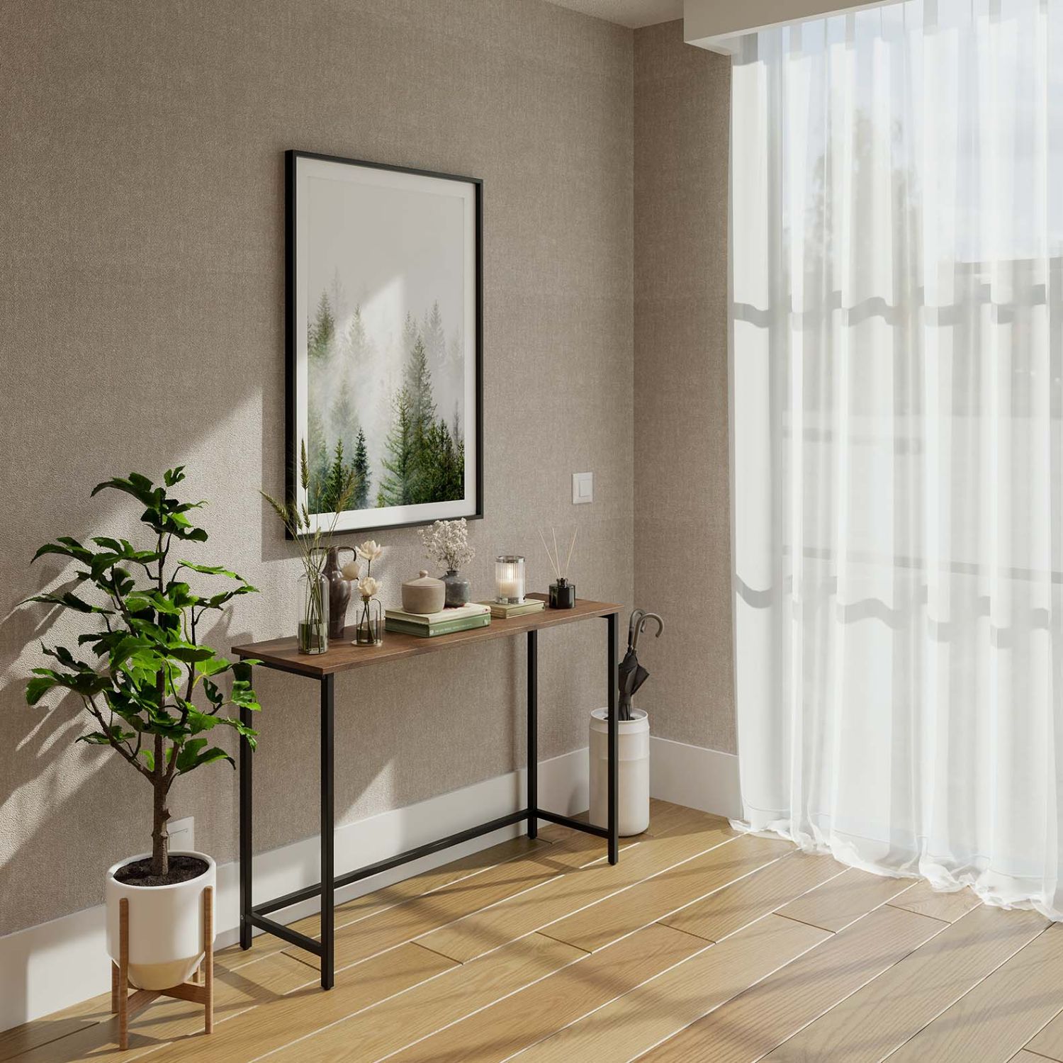 Foto 7 | Recibidor Mubson Muzan Marrón Mesa Decorativa para Sala o Recámara