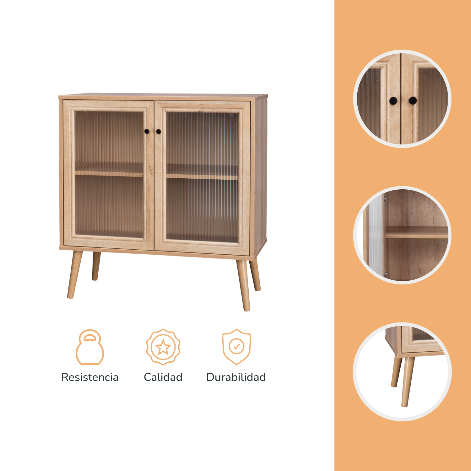 Foto 6 pulgar | Bufetera Credenza Top Living Bruges Marrón