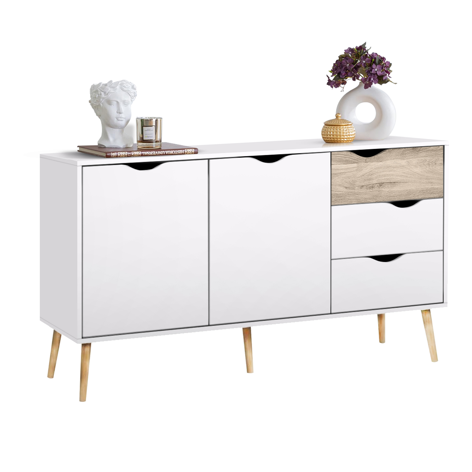 Bufetera Credenza Nórdica Top Living Bergen Blanca