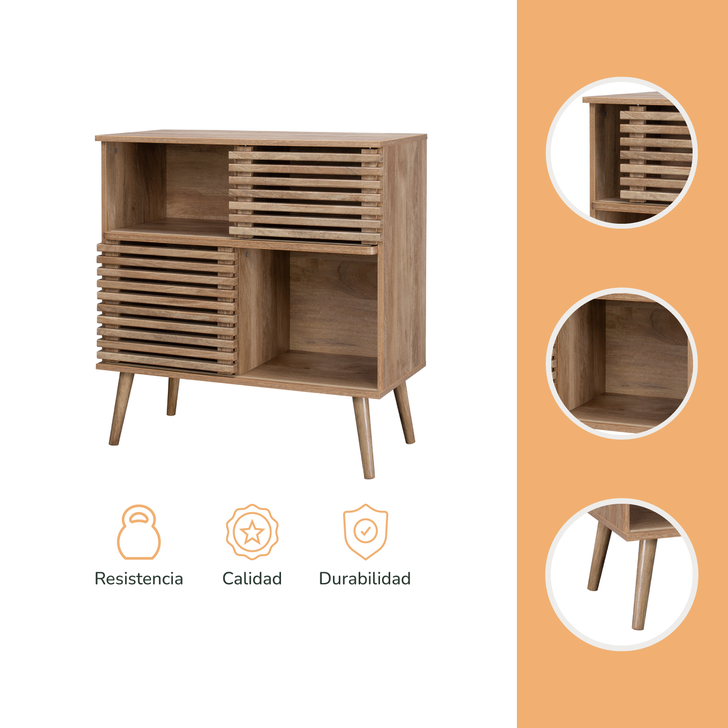 Foto 6 pulgar | Bufetera Credenza Top Living Detroit Marrón