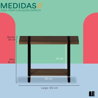 Foto 5 | Credenza Mubson De Doble Repisa. Bufetera Recibidor Renna