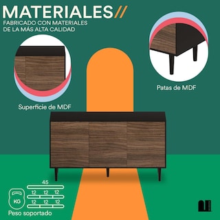 Foto 3 | Credenza Mubson Con 3 Puertas. Bufetera Recibidor Gleza
