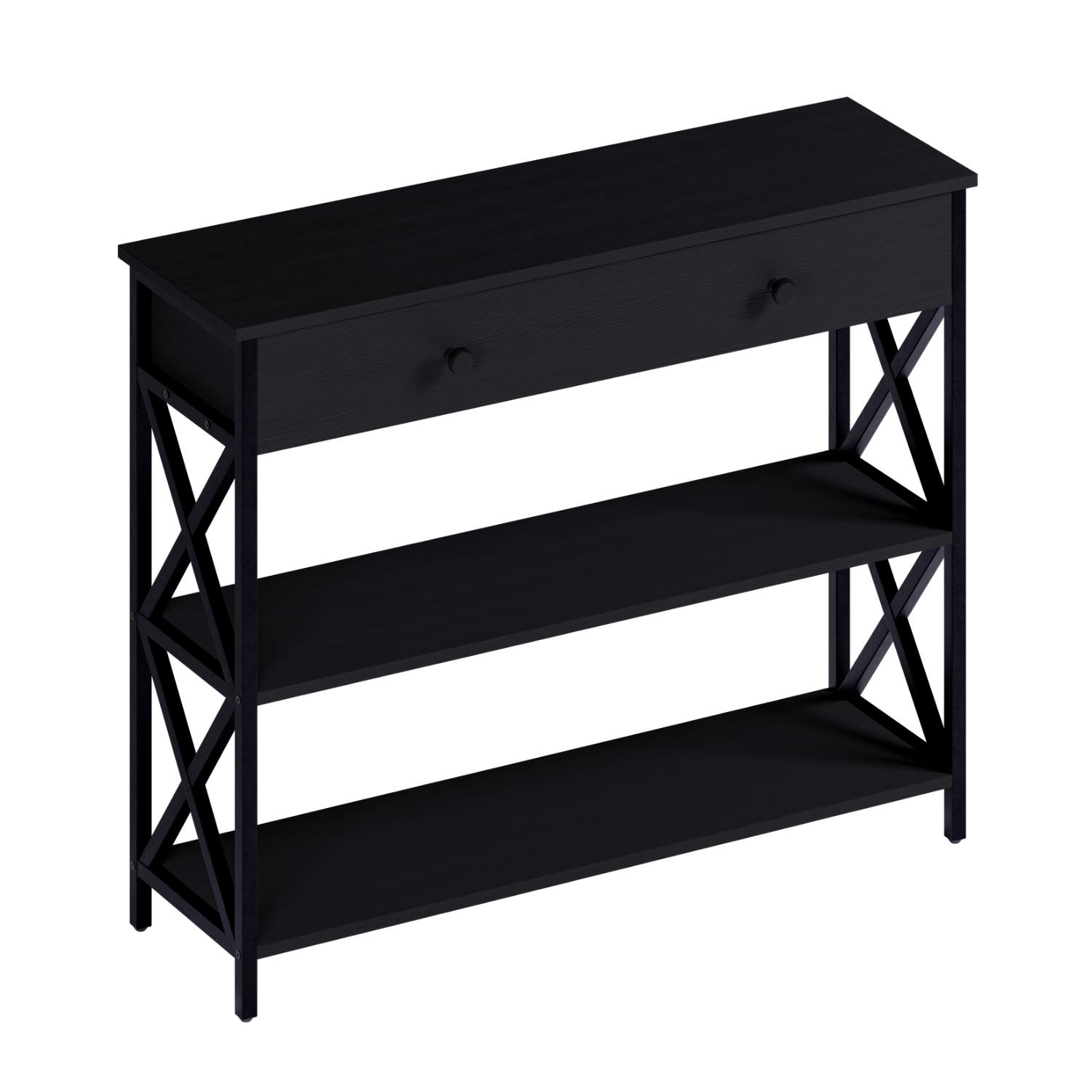Foto 2 pulgar | Credenza Moderna Negra Mubson Recibidor Kalo