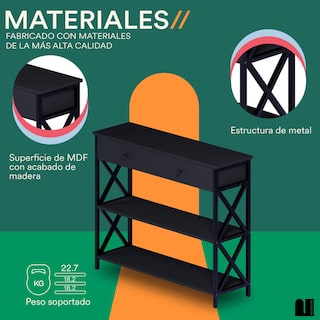 Foto 3 | Credenza Moderna Negra Mubson Recibidor Kalo