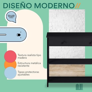 Foto 4 | Credenza Moderna Negra Mubson Recibidor Kalo