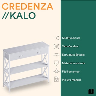 Foto 2 | Credenza Moderna Blanca Mubson Recibidor Kalo