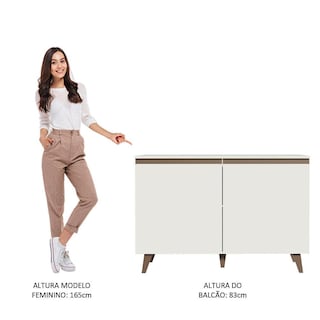 Foto 5 | Gabinete Bajo Bufetera Madesa Reims 120cm Con Encimera Mc