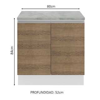 Foto 3 | Gabinete Bajo Bufetera Madesa Glamy 80cm Con Encimera Bm